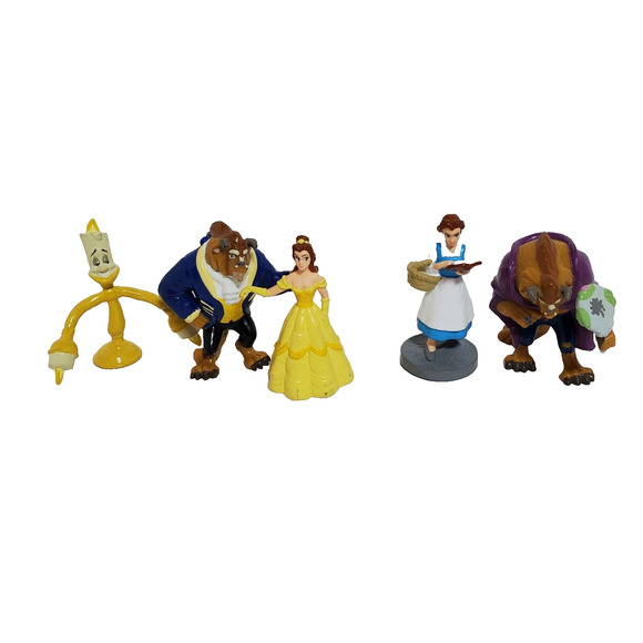 Vintage Disney Beauty & the Beast Applause Belle Lumiere Topper Action Figures - Picture 1 of 16